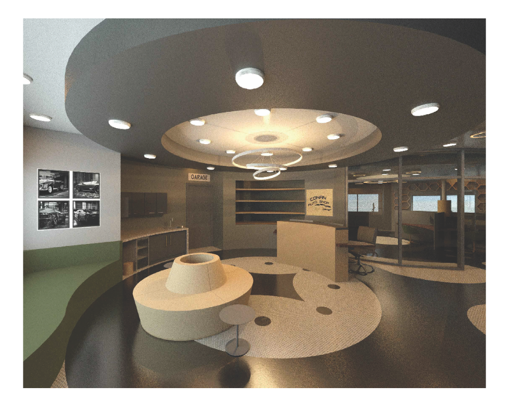 Conan Auto Shop — Entry View Render