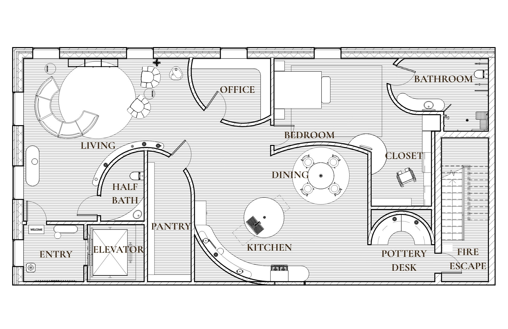 Unrendered Final Floor Plan